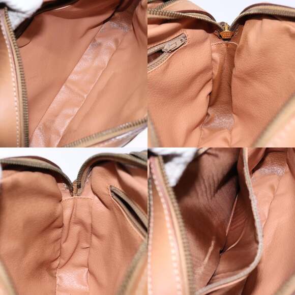 CELINE Macadam Canvas Shoulder Bag Pvc Beige Gold - Picture 12 of 13